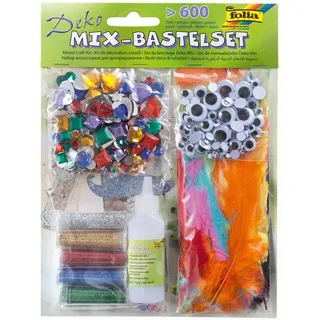 Folia Deko-Mix Bastelset 600 Teile mehrfarbig
