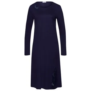 Hanro Nachthemd Anne Nacht-hemd schlafmode sleepwear blau XL