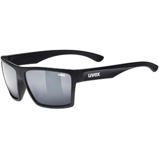 uvex LGL 29 - Sonnenbrille für Damen und Herren - verspiegelt - Filterkategorie 3 - black matt/silver - one size