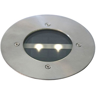 QAZQA - Modern Bodenstrahler Außen Befahrbar inkl. LED auf Solar und Dämmerungsschalterenergie IP44 - Tiny I Außenbeleuchtung - Stahl Zylinder I...