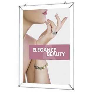 Spannrahmen Posterstretch® A1 silber zweiseitig silber, Showdown Displays, 70x94.7x1.2 cm