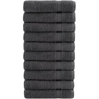 vidaXL SOLUND Handtuch 50 x 100 cm anthrazit 10 St.
