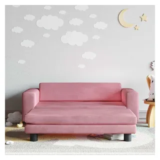 vidaXL Kindersofa mit Hocker 100 x 50 x 30 cm Kiefer rosa