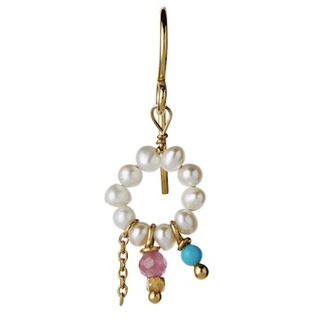 Petit Heavenly Pearl Dream Earring Turquoise & Pink Stones - Vergoldet-Silber Sterling 925 - Onesize - STINE A Jewelry