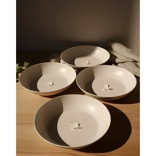 Blomus 4er Set Blumenuntertopf Untersetzer Sand Pflanzentopf