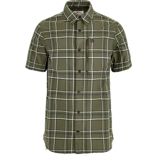 Fjällräven Abisko Hike Kurzarmhemd Laurel Green / Chalk White XS