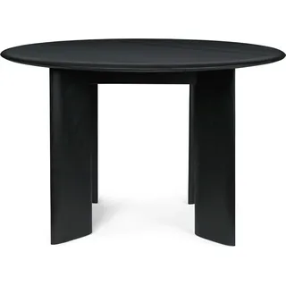 Bevel Tisch rund schwarz aus Buche