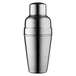 Cocktail Shaker, BAR AID, mattierter Edelstahl, dreiteilig (500ml)