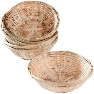 aro Brotkorb, Bambus,  Ø 18 x 6 cm, 6 tlg., rund, natur