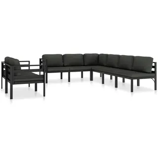 vidaXL Garten-Lounge-Set 8-tlg. grau