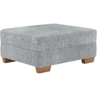 Hocker MR. COUCH "DuraSpring", silber (dolce 14 silber), B:98cm H:44cm T:82cm, Dolce (100% Polyester), Hocker, Polsterhocker, Mit DuraSpring-Taschenfederkern, bis 140 kg belastbar