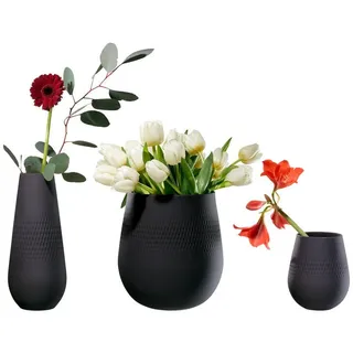 Villeroy & Boch Manufacture Collier Vasen-Set Carré 3-teilig noir - DS