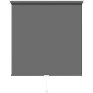JalousieCrew Springrollo Classic Mittelzugrollo Schnapprollo Rollo anthrazit dunkel grau - Breite 60-220 cm Länge 180 cm und 230 cm Blickdicht Blickschutz (90 x 180 cm)