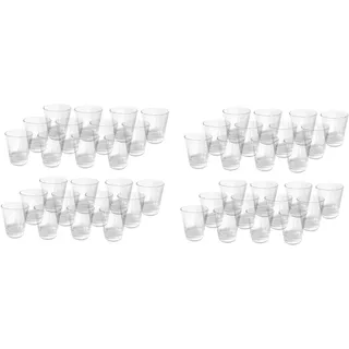 Provance 6-48 Stück Schnapsglas Shot Kurzer Shotgläser Tequila 2cl 4cl 20ml 40ml Vodkagläser Glas Standfest Verstärkter Boden Spülmaschinenfest Partygläser Getränkegläser (48)