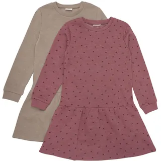 MINYMO Sweat Dress LS (2-pack) apple butter (4640) 140