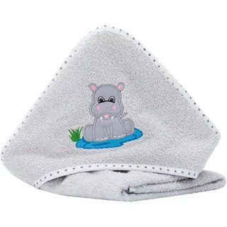 fillikid Kapuzenbadetuch 75x75 cm grau