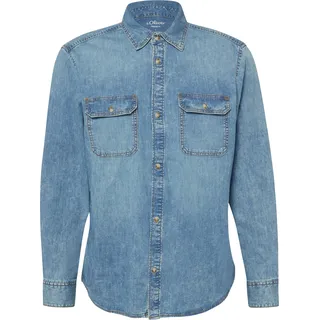 s.Oliver Regular Fit: Denimhemd aus reiner Baumwolle - blau - XL