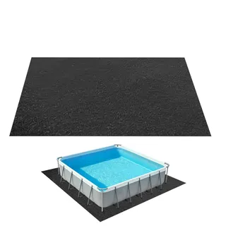 Scclcky Poolunterlage 3x3 M, UV-stabile & Reißfeste Pool Unterlage rutschfeste Pool Bodenschutzmatte Für Oberirdische Pools & Whirlpools, Outdoor Poolmatte, Rund/rechteckig