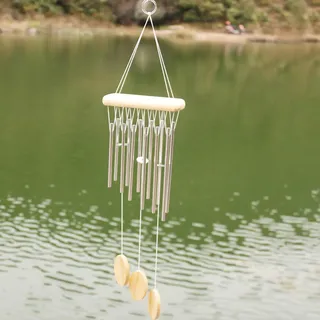 Windspiel Für Den Außenbereich, Musikalisches Garten-windspiel, Dekoratives Außen-glockenspiel, Outdoor-gartendekoration, Windglocke Mit 6 Röhren, Metall-glockenspiel Für Zuhause, Veranda, 56 Cm