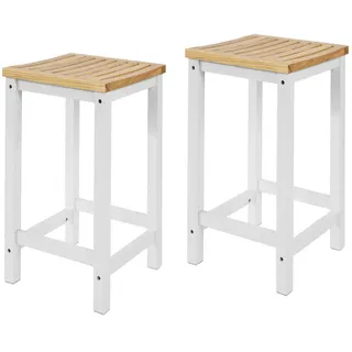 SoBuy Barhocker Holz weiß 2er Set