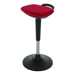 STIER Multibewegliche Stehhilfe mit Tellerfuß Sitzhöhe 600-840mm Rot