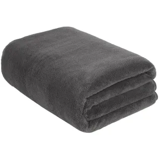 luxuskollektion Mikrofaser Badetuch 100 x 200 cm dunkelgrau