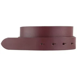 BELTINGER Ledergürtel Wechselgürtel aus Vollrindleder ohne Schnalle 3 cm - Druckknopf-Gürtel (1-St) rot 90 cm (Gesamtlänge 105 cm)