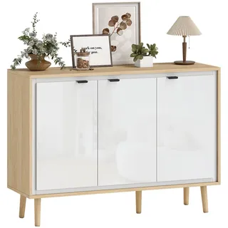 Pangivo Sideboard, Ahorn, Holz, 35x77x107 cm, Wohnzimmer, Kommoden & Sideboards, Sideboards