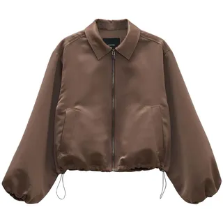 someday Damen Blazer | Bomberblouson NORIEL Loose aus Satin Soft Mocha, 40 - 40