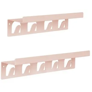 Floordirekt Wandregal Wohndekoration aus Paulowniaholz in 2 Farben, Wandregal rosa