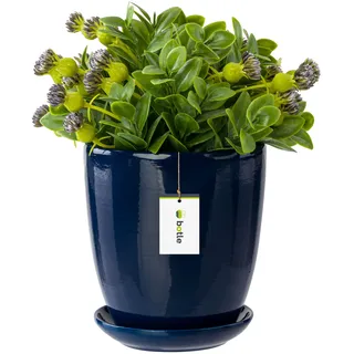 Botle Blumenübertopf Rund 19,5 x 21,5 cm Dunkelblau