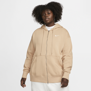 Nike Sportswear Phoenix Fleece Oversize-Damen-Hoodie mit durchgehendem Reißverschluss - Braun, 1X