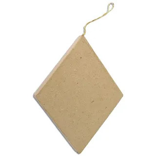 INNSPIRO Anhänger Pappmaché Rhombus, flach, 15 x 1,5 cm.