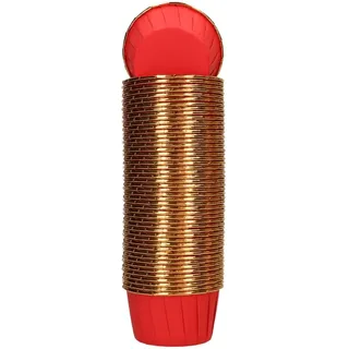 Wilton Muffin Cups Backförmchen, Red, 50 Stück | Backförmchen für Muffins und Cupcakes, Glänzende Metallic-Finish, Auch für Petits Fours, Süßigkeiten, Cake Pops