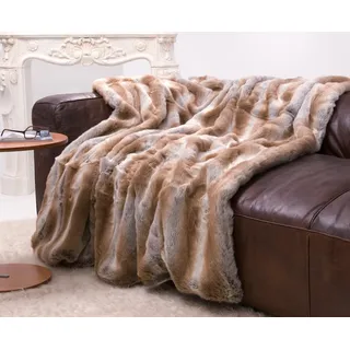 Wohndecke Felldecke (Kunstfell) Fuchs rehbraun-grau, Wohnen und Accessoires GmbH & Co. KG, Pelzoptik braun 240 cm x 260 cm
