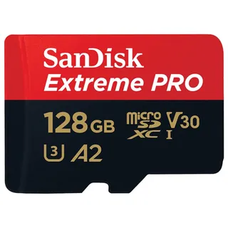 SanDisk Extreme Pro microSDXC UHS-I U3 V30 A2 128 GB + SD-Adapter 