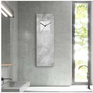 Bruno Banani Wanduhr Beton auf Glas (wahlweise mit Quarz- oder Funkuhrwerk, lautlos ohne Tickgeräusche) grau