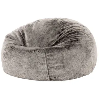 icon Sitzsack, 85x50cm, Made in Germany, für Erwachsene & Kinder, flauschig grau