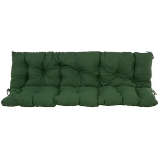 PATIO Hollywoodschaukel Auflage 180x50 cm Frigiliana Sitzpolster grün Gartenbank Auflage gesteppt einteilig mit Schnüren