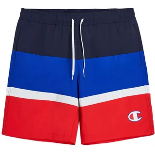 Champion Herren Legacy Retro Sport Beachshorts - Crinkle Taslon Color Block Bermuda Badehose - S