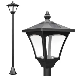 Outsunny LED Solarleuchte 15 x 15 x 120 cm schwarz