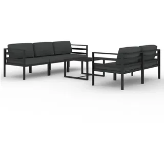 vidaXL Garten-Lounge-Set 6-tlg. Aluminium anthrazit