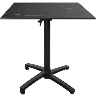 Restootab Outdoor Klapptisch Diabolo 70x70cm - Modell Marmor Elite