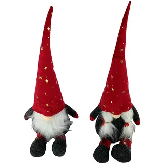 Wichtel Weihnachtswichtel Kantenhocker 37cm Dekofigur Gnompaar Rot Weihnachtshel