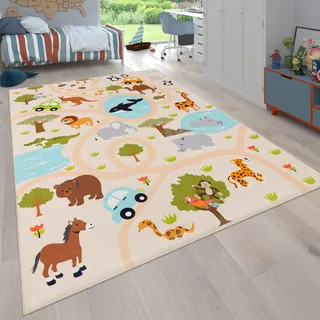 Paco Home Bino 580 Kinderteppich 80 x 150 cm Mehrfarbig