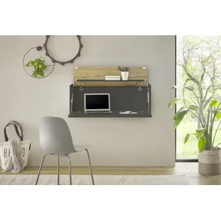 Wandsekretär HOME AFFAIRE "CiTY/GiRON", grau (anthrazit), B:100cm H:35cm T:30cm, Sekretäre, zeitlos modern, wohnliches Home Office, Breite 100 cm