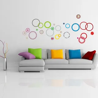 Ambiance-Live Wandtattoo Kreise bunt - mit Verpackung