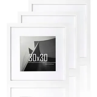 None Bilderrahmen LuxusKollektion Weiß 30x30 cm 3er Set