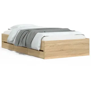 vidaXL Bettgestell mit Schubladen Sonoma-Eiche 90x190 cm Holzwerkstoff1953153