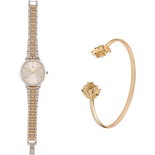 AURIOL® Damen Armbanduhr Schmuckset (gold/silber)